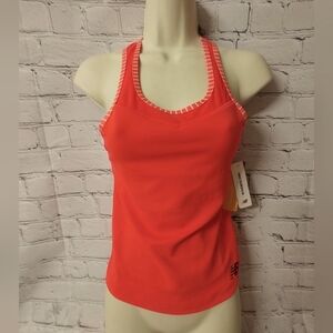New Balance Womens Tourn Racerback Pink Fitted Tank XS Moisture Wick NWT